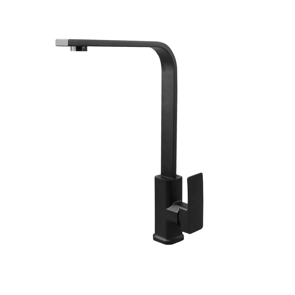 Kitchen Sink Mixer Taps Swivel Spout Single Lever Tap Mono Modern Faucet Black
