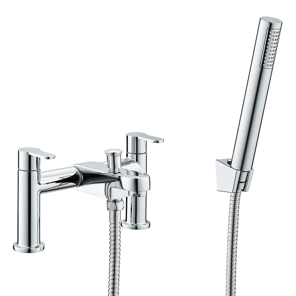 New Waterfall Bathroom Taps Chrome Basin Mixer Bath Filler Shower Deck Tap