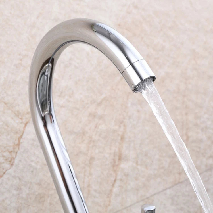 Kitchen Sink Mixer Taps Swivel Spout Single Lever Tap Mono Chrome Effect Faucet Modern