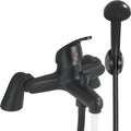 Luxury Bathroom Black Sink Bath Filler Tap Shower Mixer Taps with Hand Held Set