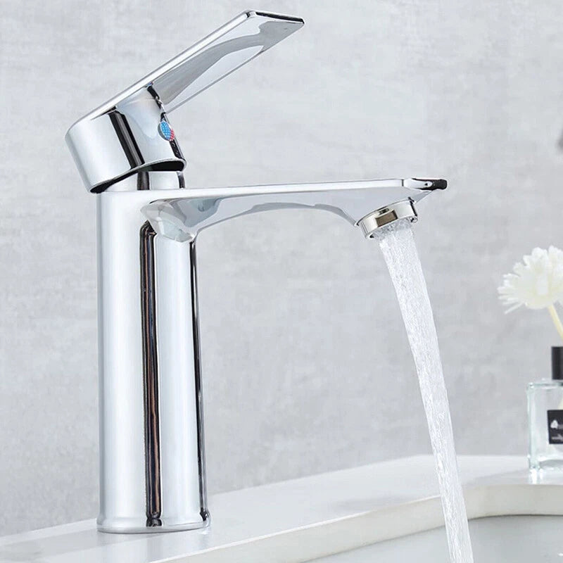 Bathroom Sink Taps with Waste Chrome Mono Basin Mixer Tap Single Lever Faucet s
