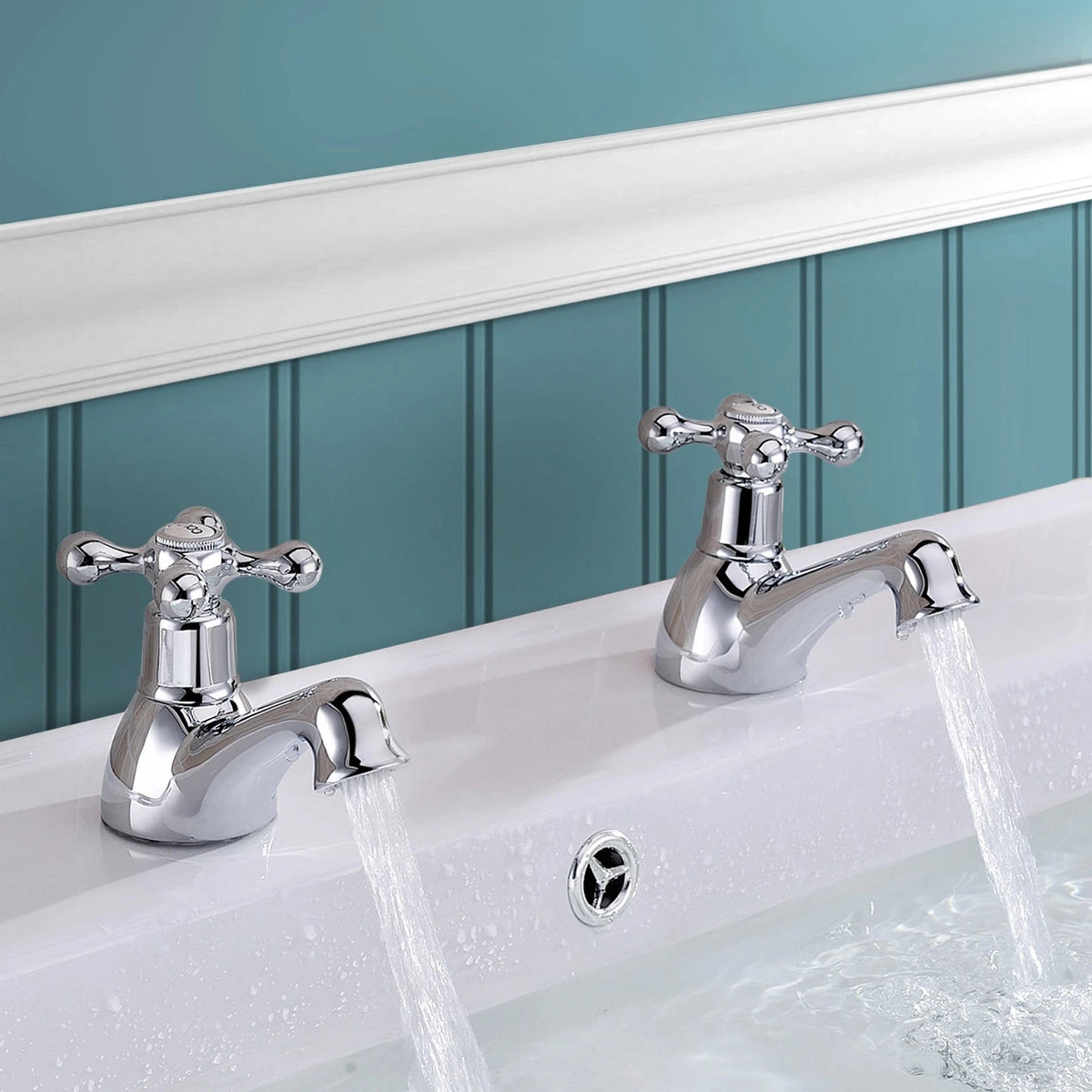 Nes Home Stratford Basin Taps & Waste Chrome