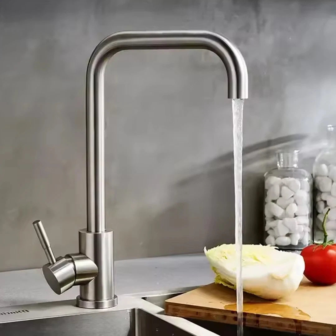 360° Modern Kitchen Sink Mixer Taps Swivel Spout Single Lever Tap Mono Faucet