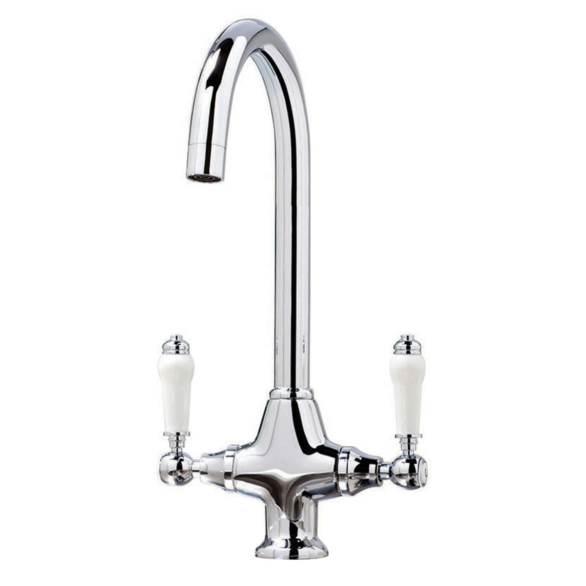 Kitchen Sink Tap Traditional Ceramic Levers Mono Mixer 1 Tap Hole CHROME