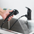 360° Kitchen Mixer Tap Pull Out Spout Spray Mono Sink Single Lever Modern Black