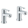 2 Taps Twin Hot Cold Pair Tap Modern Bath Bathroom Twin Bath Taps (Hot And Cold)