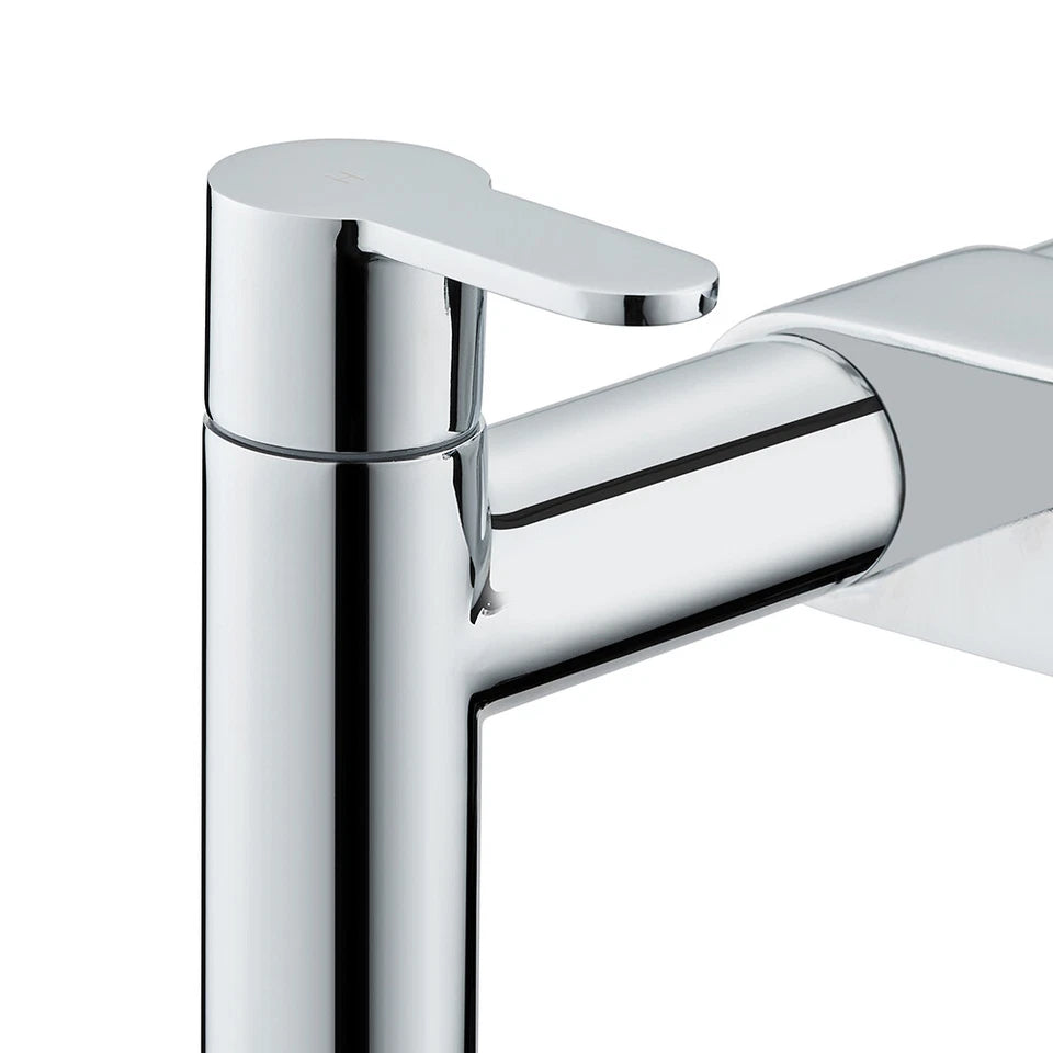 New Waterfall Bathroom Taps Chrome Basin Mixer Bath Filler Deck Tap