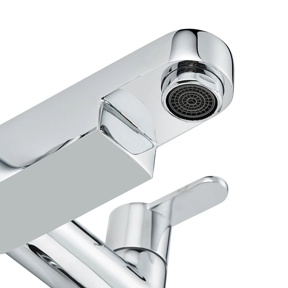 New Waterfall Bathroom Taps Chrome Basin Mixer Bath Filler Deck Tap