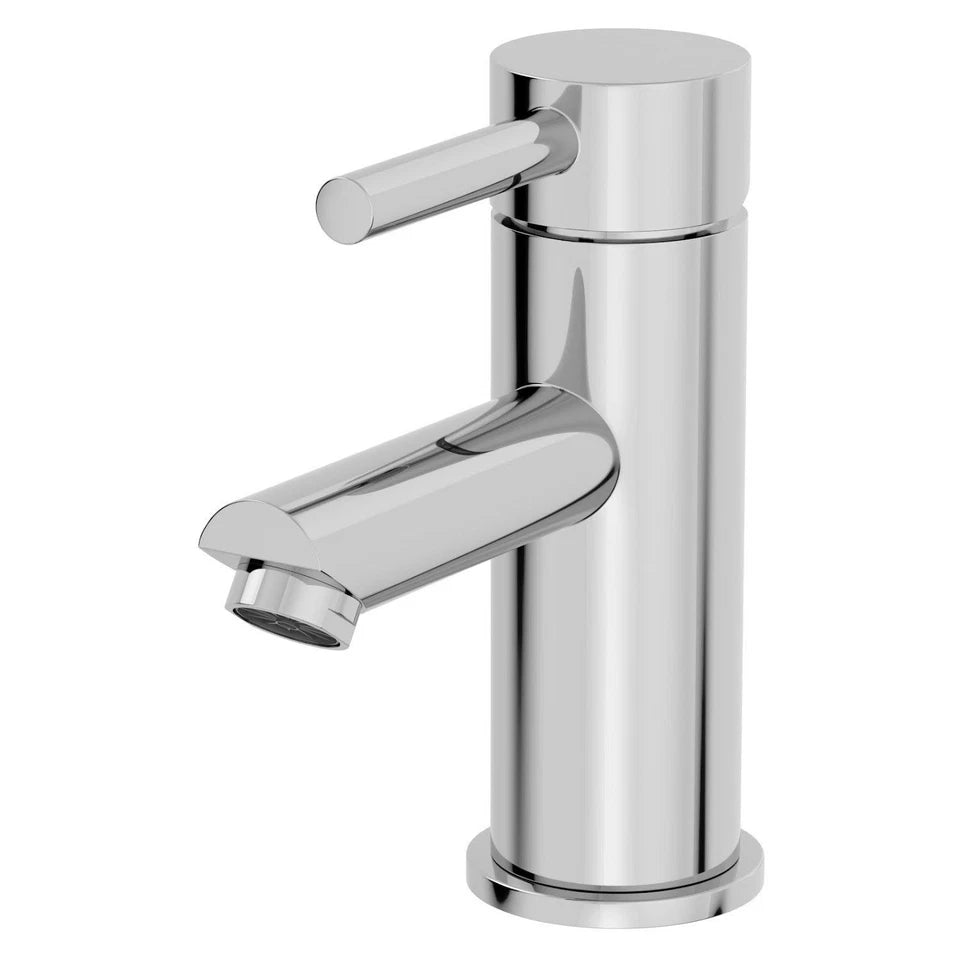 Modern Bathroom Mono Basin Sink Mixer Tap Slotted Waste Single Lever Chrome