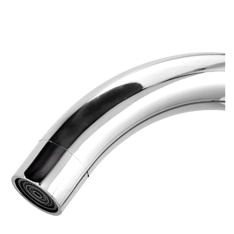 Stainless Steel Tap Double Lever Kitchen Sink Taps Mono Bloc High Swan Swivel