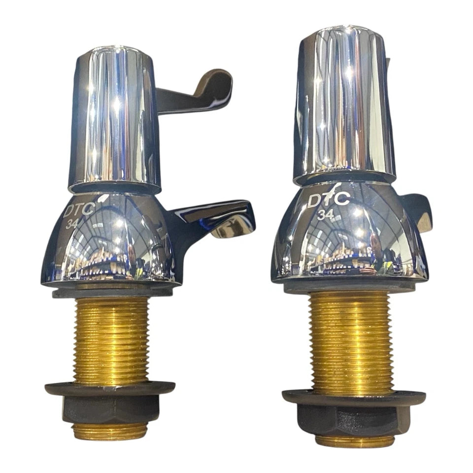 Deva 3" Bath Taps (Pair) Chrome Lever Action
