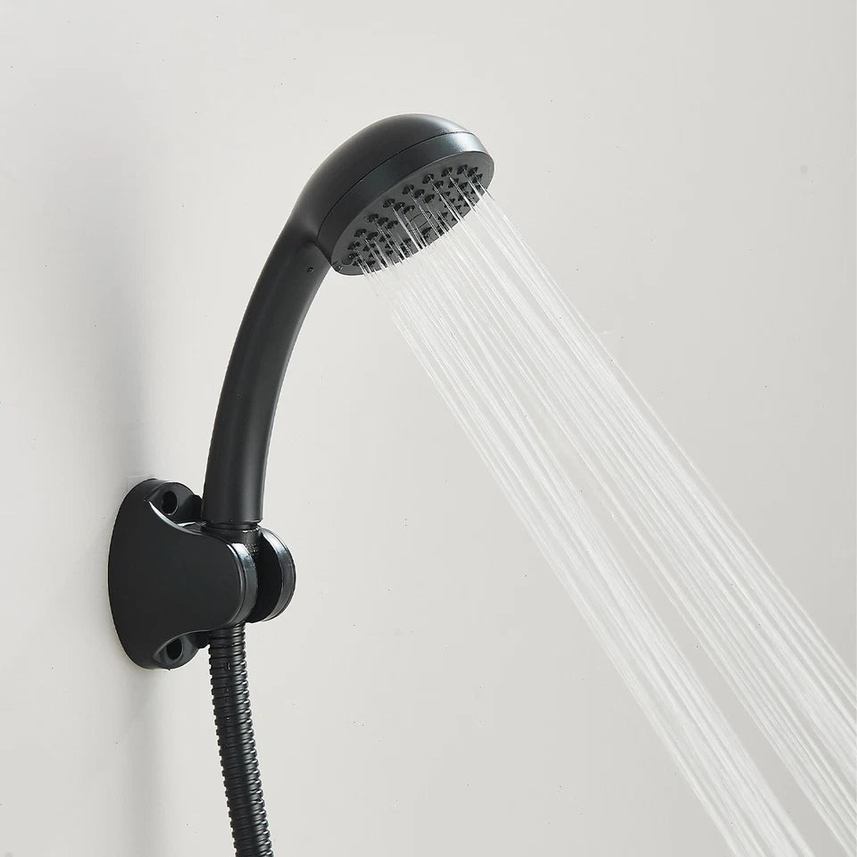 Luxury Bathroom Black Sink Bath Filler Tap Shower Mixer Taps with Hand Held Set