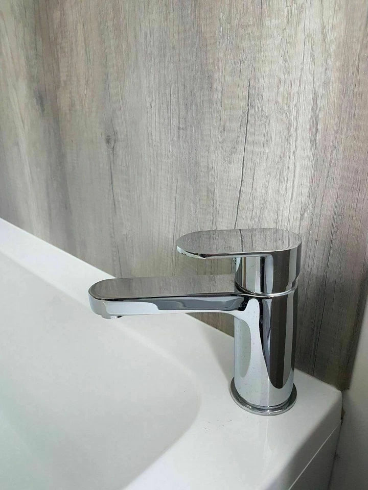 NEW Modern Bathroom Tap Basin Sink Mono Mixer Chrome Cloakroom + Waste