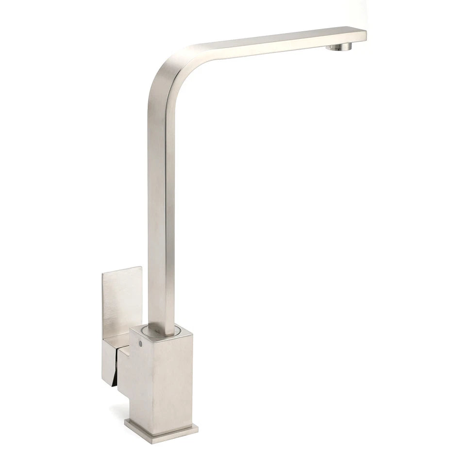 Kitchen Sink Mixer Tap Mono 360º Swivel Faucet Spout Brushed Steel/Black/Chrome