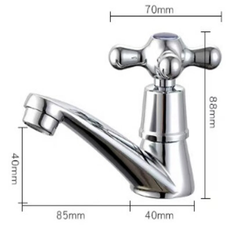 2X Twin Taps Set Hot and Cold Pair Tap Traditional Bath Bathroom Basin Sink UK