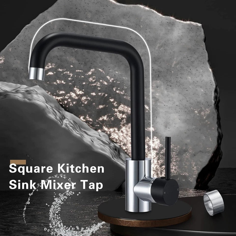 Kitchen Sink Mixer Tap with 360 Swivel Spout, Monobloc Kitchen Faucet Mixer