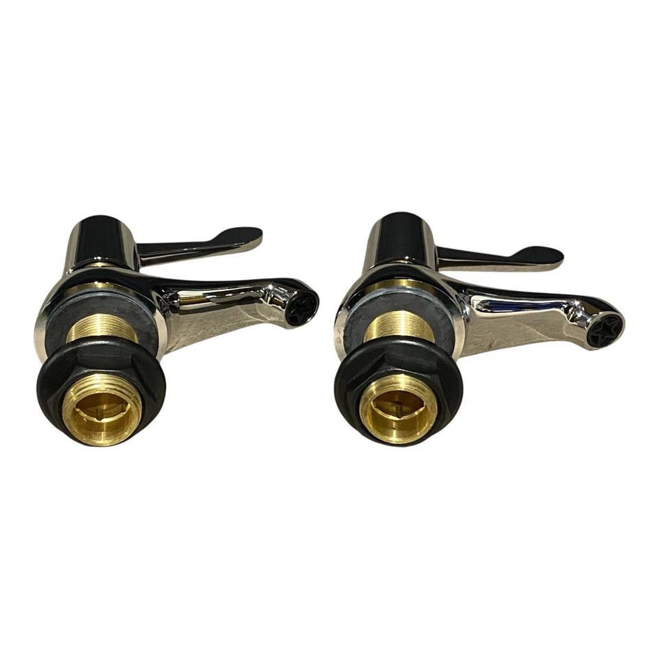 Deva 3" Bath Taps (Pair) Chrome Lever Action