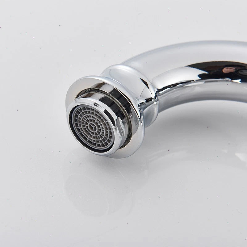 Cloakroom Waterfall Basin Mixer Tap Mono Tall Bathroom Sink Tap Chrome + Fixings