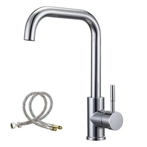 360° Modern Kitchen Sink Mixer Tap Swivel Spout Single Lever Tap Mono Faucet