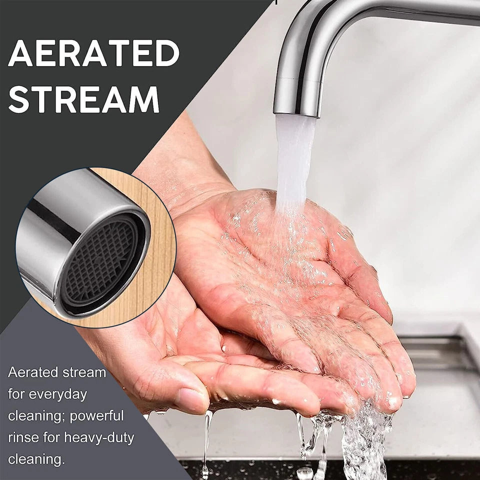 360° Modern Kitchen Sink Mixer Tap Swivel Spout Single Lever Tap Mono Faucet